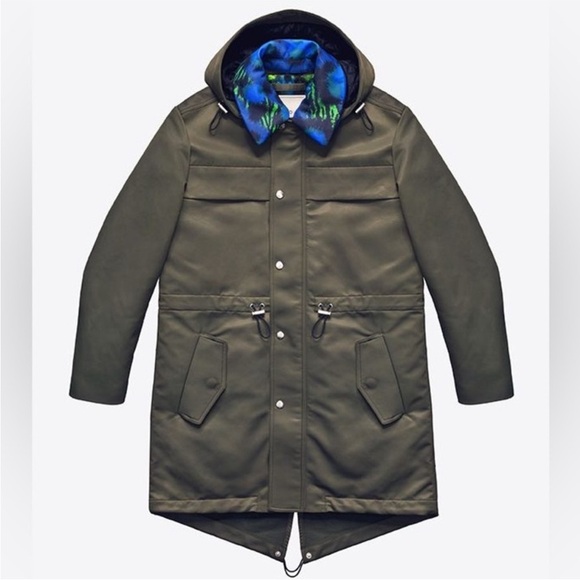 Kenzo x H&M Army Green Long Trench Parka Jacket S - Picture 10 of 10